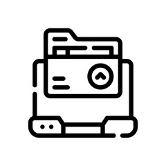 Obraz premium upload line icon