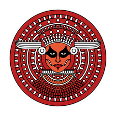 Theyyam Face Vector Illustration