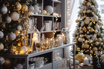 Christmas background with decorations. Beautyful christmas background.