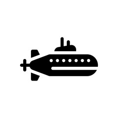 submarine glyph icon