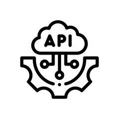 cloud computing line icon