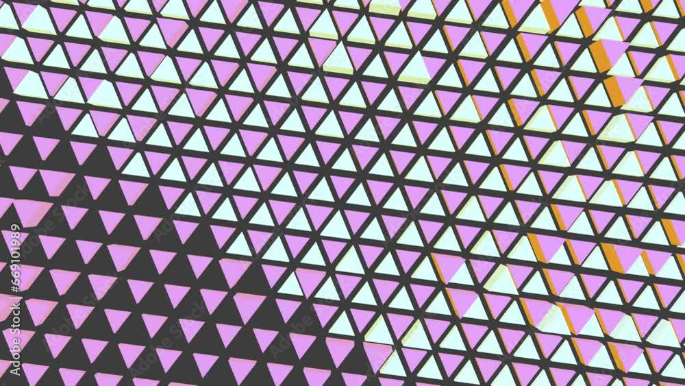 Poster background of dynamic triangles. footage for video editing or intro. rendering animation.