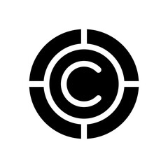 copyright glyph icon
