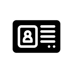 id card glyph icon