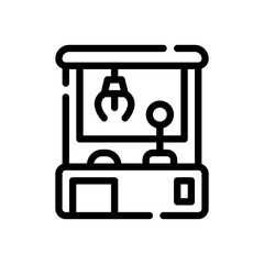 claw machine line icon