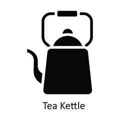Obraz premium Tea Kettle vector Solid Design illustration. Symbol on White background EPS 10 File 