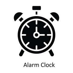 Alarm Clock  vector Solid Design illustration. Symbol on White background EPS 10 File 