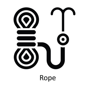 Rope  vector Solid Design illustration. Symbol on White background EPS 10 File 