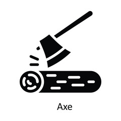 Axe  vector Solid Design illustration. Symbol on White background EPS 10 File 