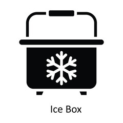 ice box  vector Solid Design illustration. Symbol on White background EPS 10 File 