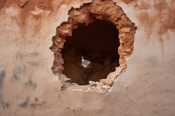 hole in concrete wall