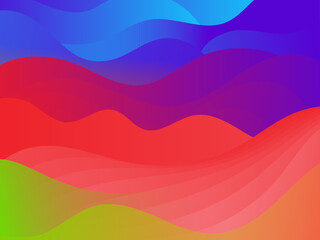 Colorful Abstract Gradiends fluid wave Backgrounds with red, green, blue, yellow vibrant colors