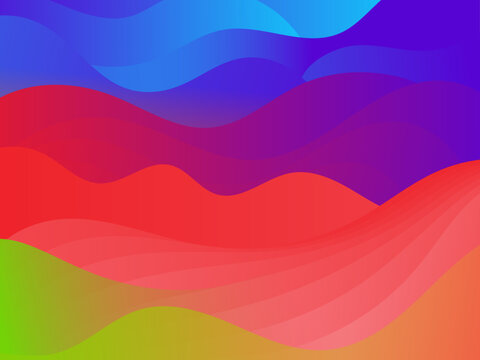 Colorful Abstract Gradiends fluid wave Backgrounds with red, green, blue, yellow vibrant colors