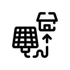 solar energy line icon
