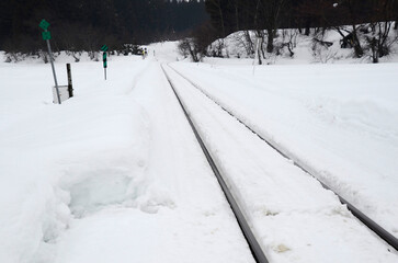 雪の線路