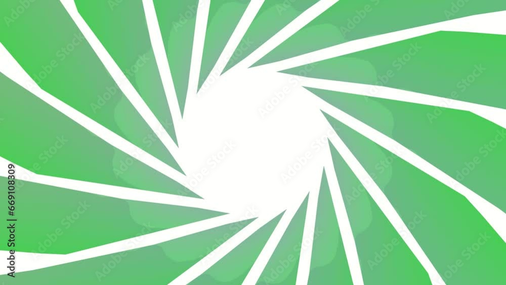 Poster green circular abstract background for intro from lines and planes. rendering animation.