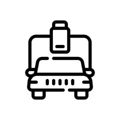 Fototapeta premium battery low line icon