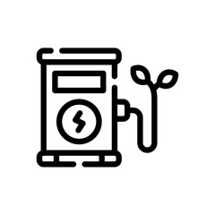 charging station line icon