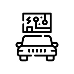 circuit board line icon