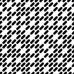 Seamless pattern, diagonal strokes, black and white, vector design