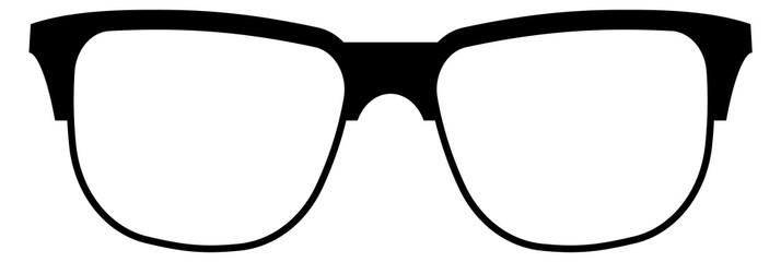 Modern eyeglasses frame. Black fashion optical accessory