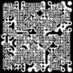 Truchet tiles , black and white pattern tile optical illusion