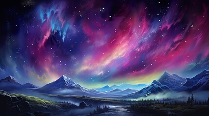Cosmic Aurora-filled Celestial Space