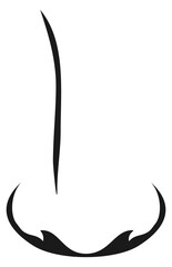 Obraz premium Nose icon. Smell symbol. Facial feature. Sense organ