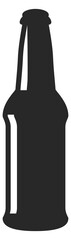 Beer bottle black icon. Alcohol bar symbol