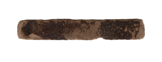 old worn match strip from a pack of matches, on isolated png background