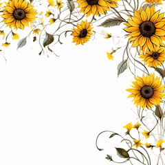 Custom sunflower border