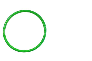 The hula Hoop green with isolated on white background