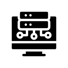 cloud computing glyph icon