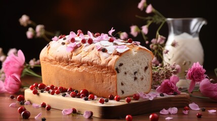 Homemade cranberry bread