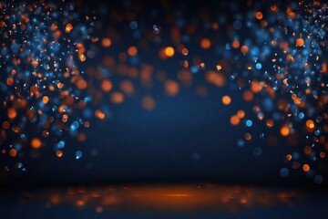 Obraz premium A blue background with orange defocused. ai generative