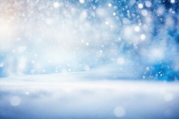 Fototapeta premium Blurred out winter season abstract nature background. ai generative