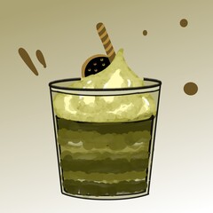 glass of cola with ice