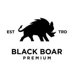Obraz premium Boar logo icon design illustration