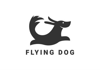 dog care, dog logo, flying dog, dog wings, wings, fast dog, animal, pet, pet care, dog cat, logo