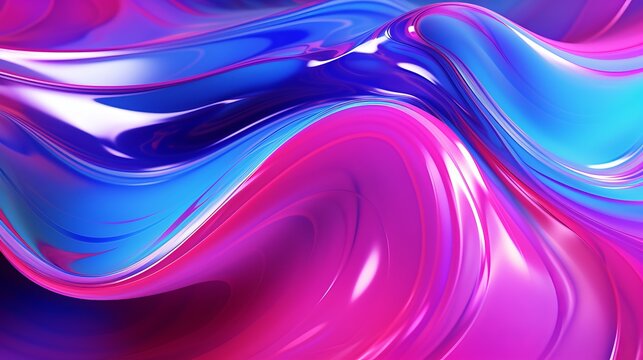 Fluid Pink Blue Wallpapers 8K