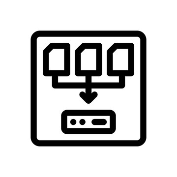 data collection line icon