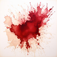 Ink blots and drips of colorful paint on white
