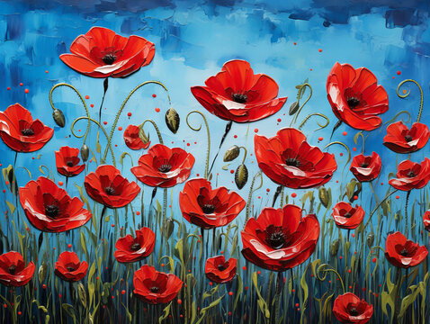 Remembrance Day red poppies