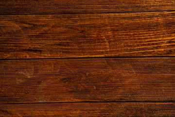 Obraz na płótnie Canvas Old wood texture background, surface with old natural colored wood, top view. Grain table surface.