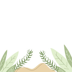 Abstract background with plants and leaves 