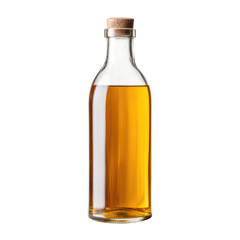 Golden Liquid in Glass Bottle with Cork Stopper
