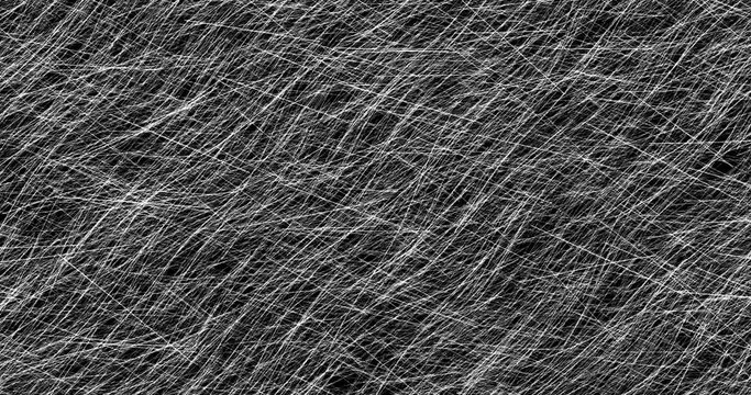 Lines overlay animation random similar long sketch white black. Cartoon doodle grunge crazy scratches, animation good  for any vido material 4K.