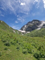 Arkhyz. Hike to the Sofia waterfalls. One day hike. Nine powerful streams