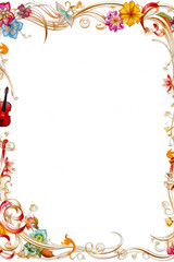 music frame border emptypage Whitebackground