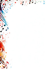 music notes frame border emptypage Whitebackground